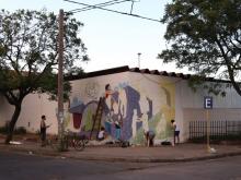 Mural representativo de la Casa de la Memoria Roberto Matthew en Paraguay y Laprida Barrio Observatorio. Diciembre 2020